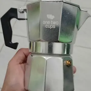 Mokapot Aluminum 1 2 3 6 9 12 Teko Pembuat Kopi Espresso Instan on Stove 50ml 100ml 150ml 300ml 450ml 600ml