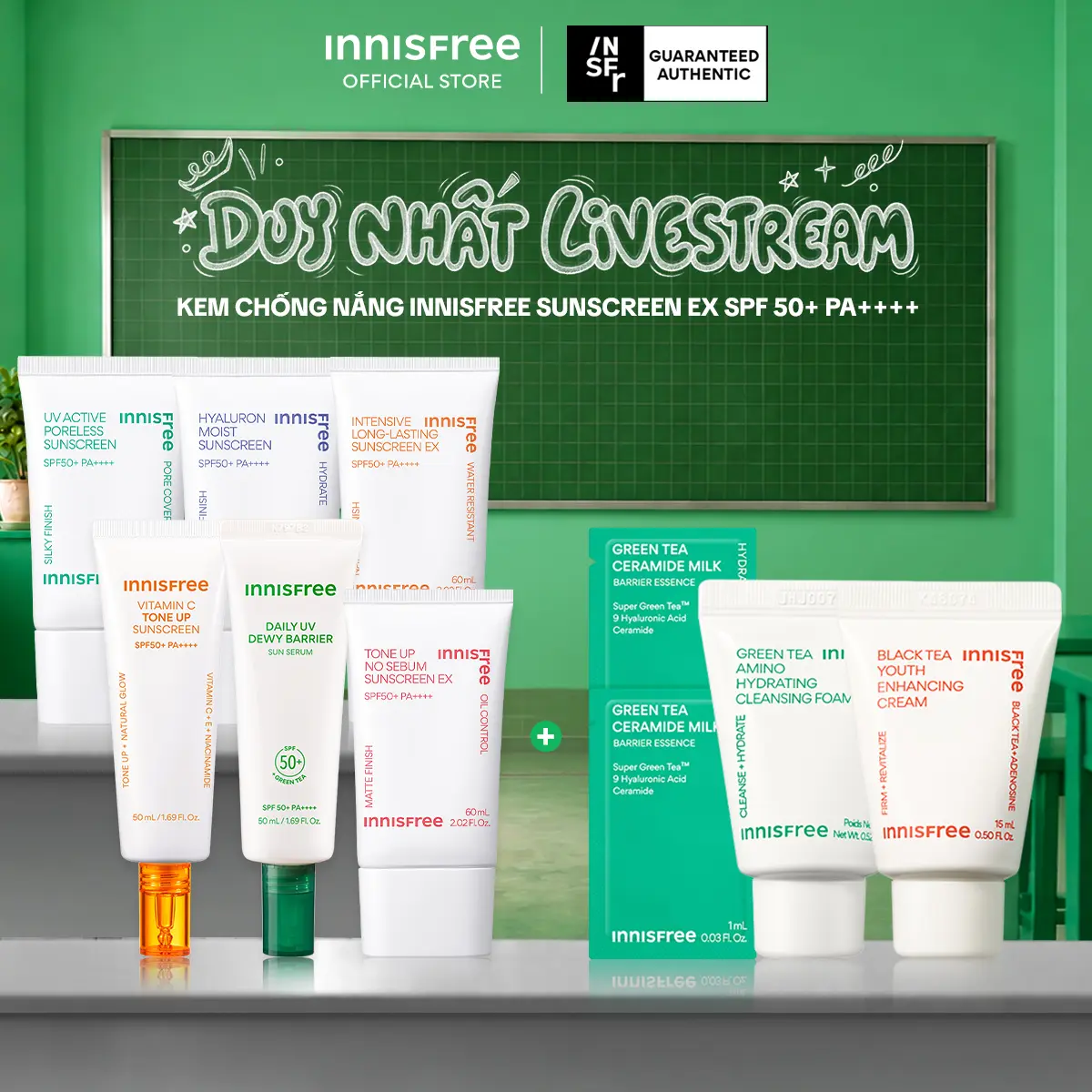 Kem chống nắng INNISFREE Sunscreen EX SPF 50+ PA++++ (Chọn dòng phù hợp theo phân loại)