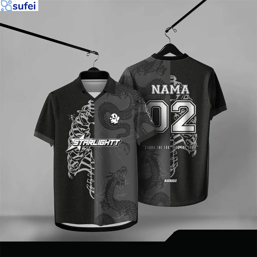 NEW !! 2023 Jersey Microfiber Customize Your Jersey JERSEY COLLAR ANIME JUJUTSU KAISEN Latest Design 2023 NEW DESIGN RETRO COLLAR VIRAL Baju Jersey Viral baju anime