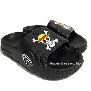 Sandal anak laki laki selop anak cowok model terbaru sandal karet selop anak laki laki hitam dan putih karakter terbaru untuk usia anak sampai dewasa