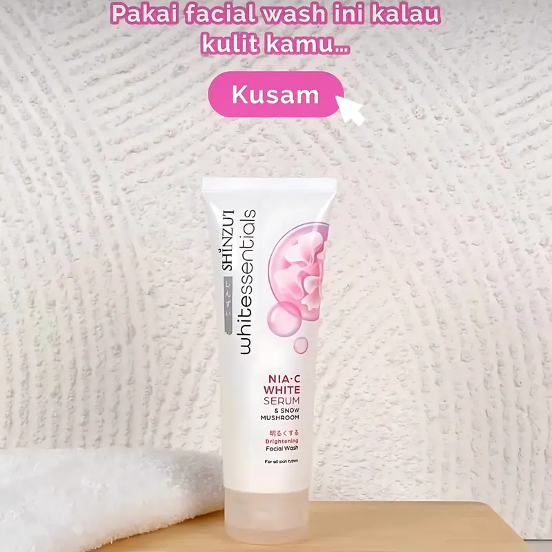 Shinzui WHITEssentials Double Brightening Facial Wash Snow Mushroom 1