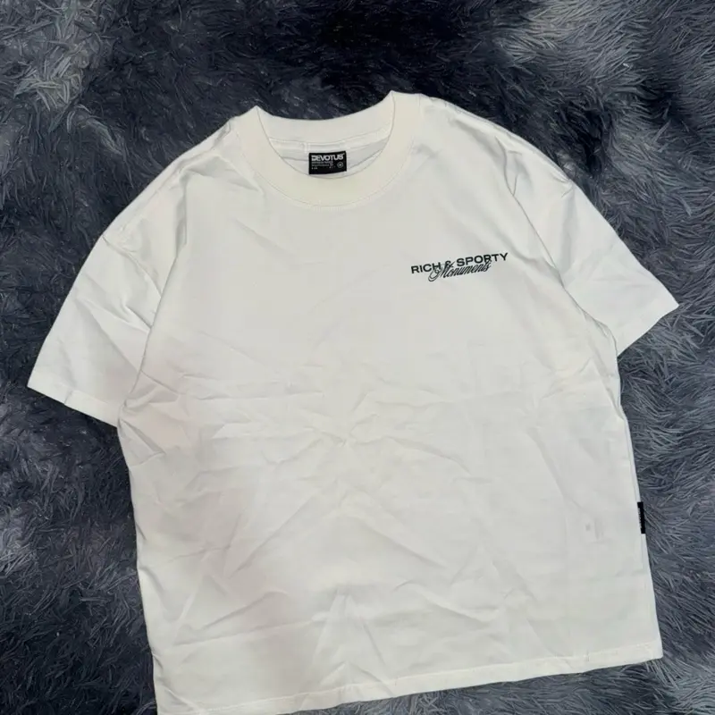 (new) áo thun devotus trắng big logo size Xl