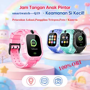 【Produk Asli Resmi]Jam Tangan Anak Q19 Smartwatch Telepon GPS Digital Anti Air IP67 Waterproof VC Smartwatch Anak