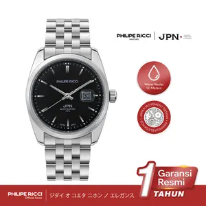 PhiLipe Ricci JPN Jam Tangan Pria Rantai Simple Analog Water Resist 100% Original 6059 Men Watches