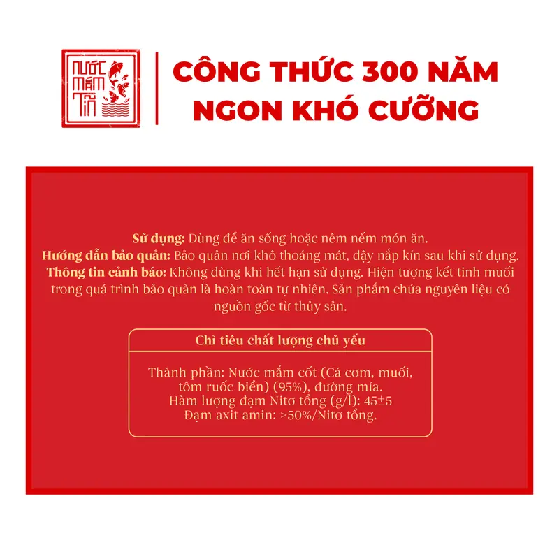 Combo 2 Chai Nước Mắm Tôm Biển độ đạm 45N tự nhiên - Nước Mắm Tĩn 500ml/chai Hồng Ngọc Đại Dương nguyên chất truyền thống sạch - TET 1