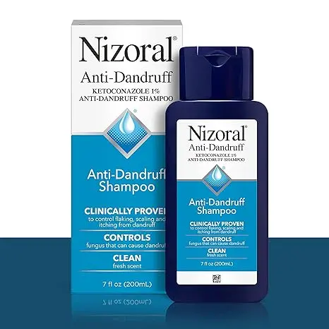 【Ready Stocks】Nizoral Anti-Dandruff Shampoo-Contains 1% Ketoconazole, Dry & Itchy Scalp Control Shampoo,7fl. oz. Conditioner Haircare Blend Oil Comfort Cleansing Cleanse Cleanser