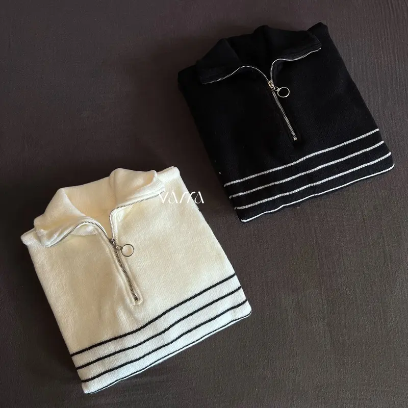 ZOYA KNIT SWEATER ZIPPER OVERSIZE 1