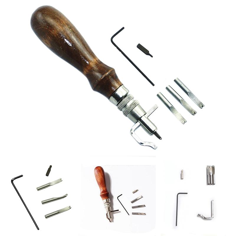 Product Introduction of 7 in 1 Multipurpose Leather Craft Tool Sew&Crease Leather Edge Beveler Tool Set 17