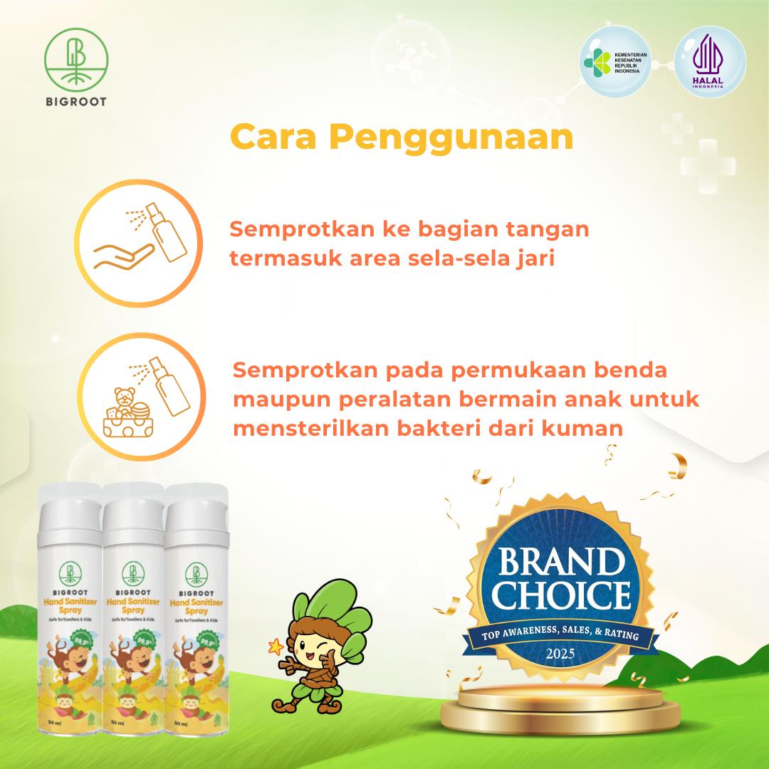 PROMO PAYDAY [Live Exclusive Bigroot] Bigroot Foodgrade Hand Sanitizer Spray Banana 50ml - Pembersih Tangan