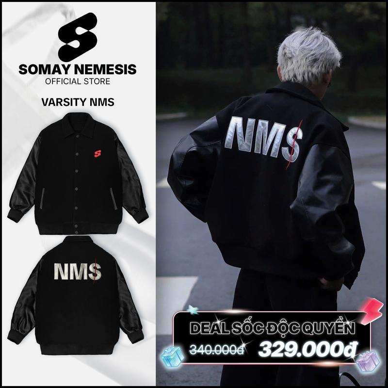 Somay Nemesis | Áo Khoác Dạ Ép Bomber Varsity Local Brand Logo Thêu Nổi Dày Dặn Lót Dù Chống Nắng Nam Nữ Unisex Form Bigsize