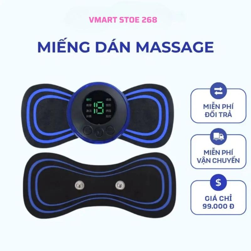 Máy Massage Xung Điện Cổ Vai Gáy, Bắp Tay, Lưng Hình Cánh Bướm 8 Chế Độ Giúp…