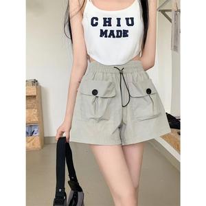 กางเกงขาสั้นกีฬาและลำลอง มาใหม่ สำหรับผู้หญิง บาง แห้งไว ทรงหลวม อเนกประสงค์