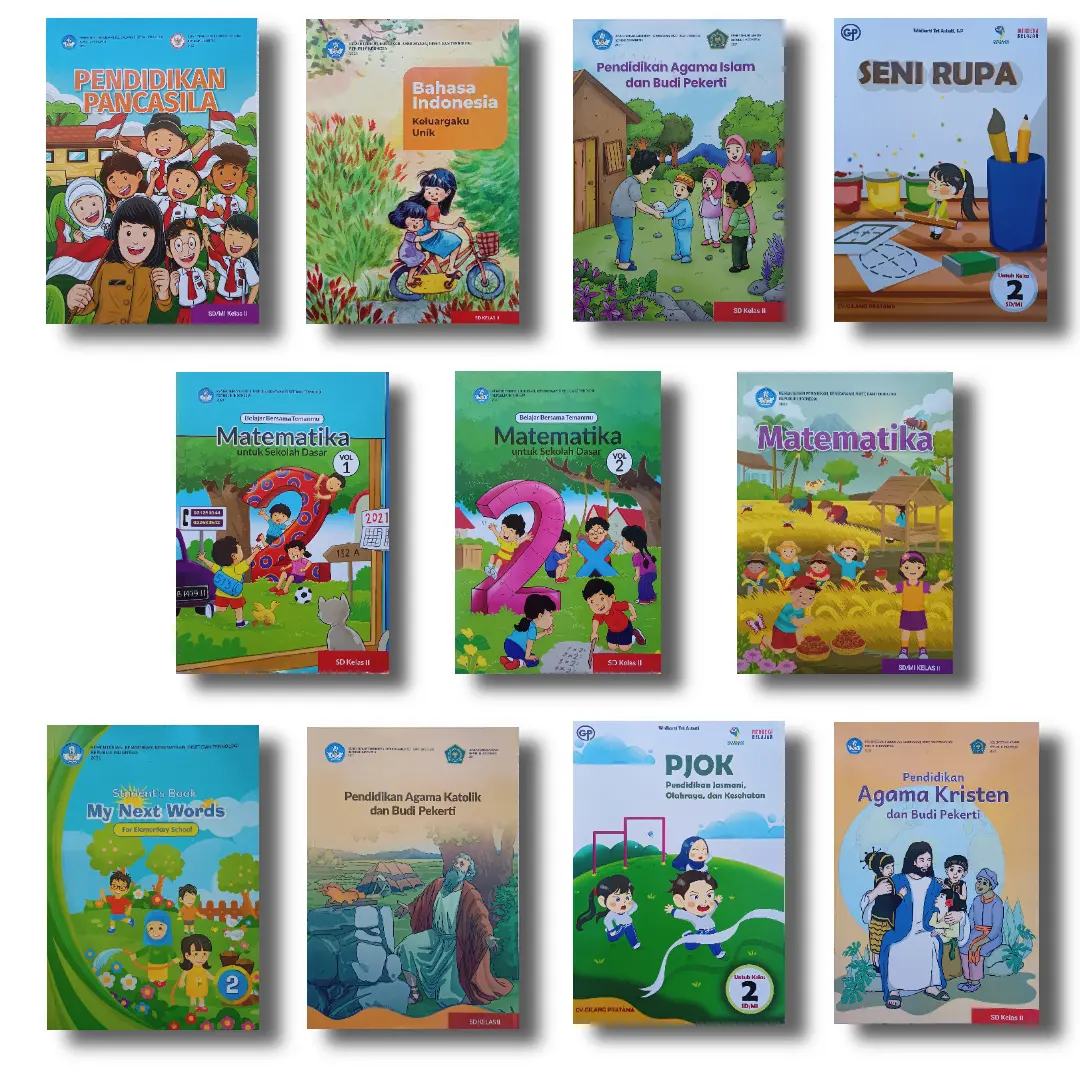 Buku Kurikulum Merdeka SD Kelas 2 Kurikulum Penggerak Revisi Terbaru Kemendikbud Matematika Bahasa Indonesia Inggris Agama Islam