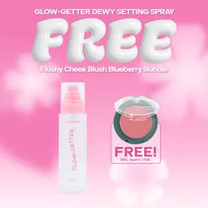 Luxcrime Glow-Getter Dewy Setting Spray - Untuk Makeup Tahan Lama Transferproof & Melembabkan Wajah Tahan 24 Jam