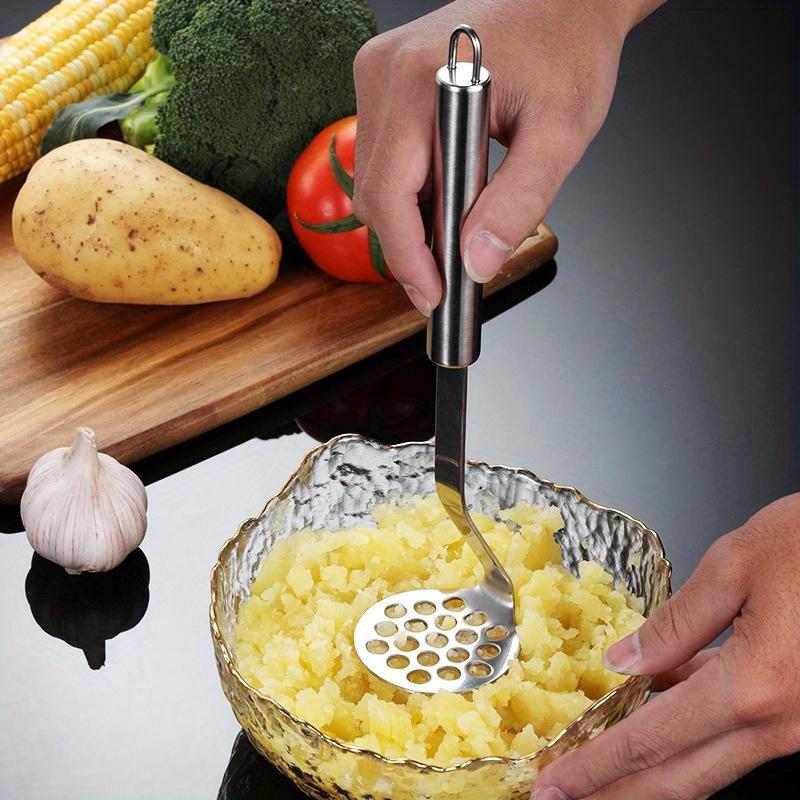 Stainless steel manual potato puree press baby food masher Undulating ...