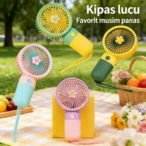 Kipas Angin Karakter Mini Portable USB Genggam Lucu & Cute Solusi Bawa-Bawa Untuk Atasi Panasnya Musim Panas Display Adjustable Elektrik Tangan Favorit Musim Panas handheld fan