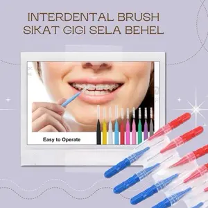 10Pc SIKAT SELA BEHEL GIGI PREMIUM DENGAN TUTUP - INTERDENTAL BRUSH ORTHO DR SMITH DENTAL FLOSS BEHELLDENTAL - Sikat Pembersih Sela Celah Gusi Plak Karang Gigi - Tusuk Orthodontics Orthodontics