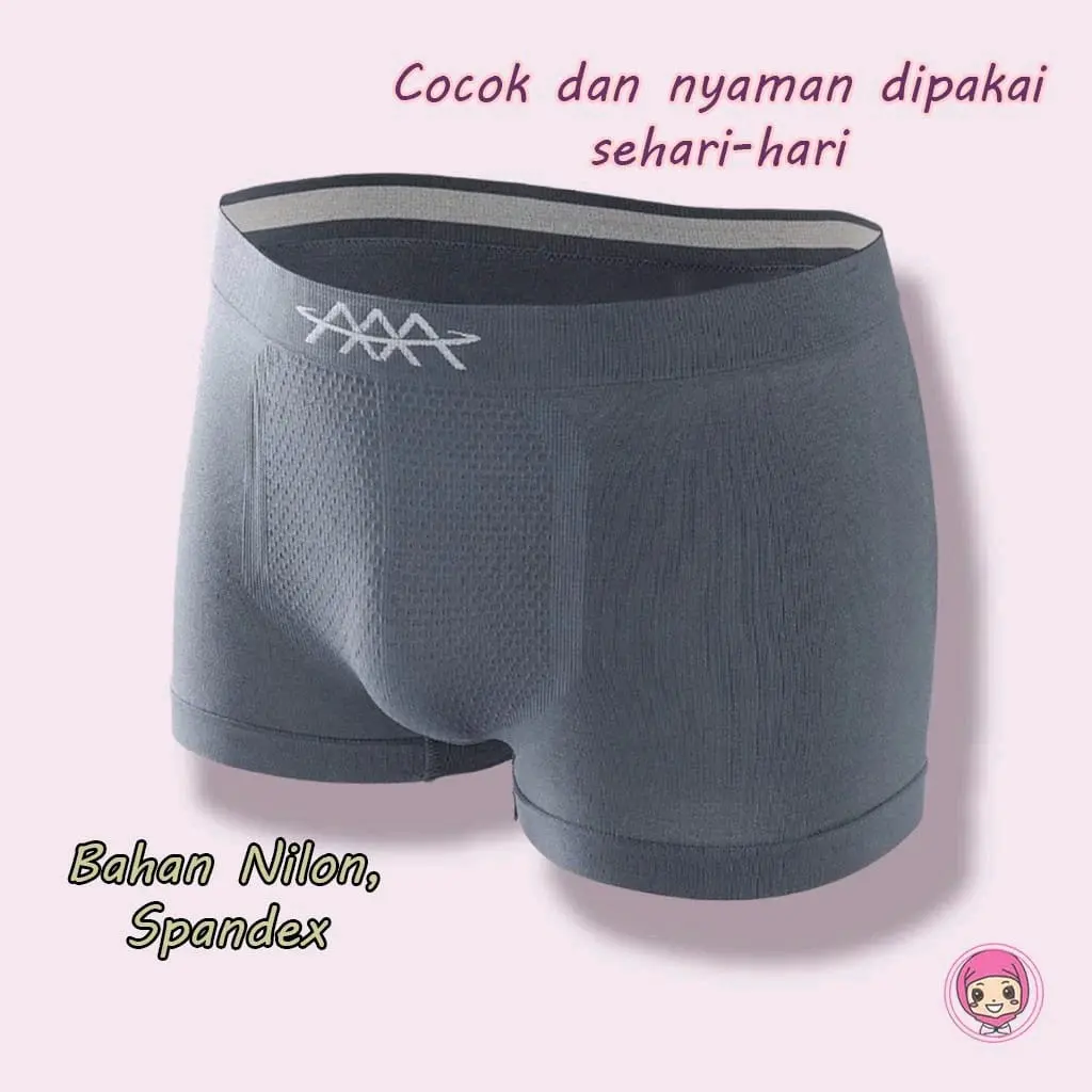 Celana Dalam Pria import Nilon Paket Hemat Isi 5Pcs Fit Boxer