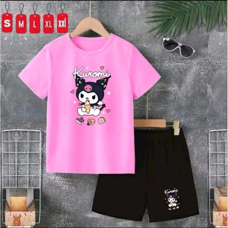 setelan anak motif kuromi-fashion anak Cewek cowok Celana 0