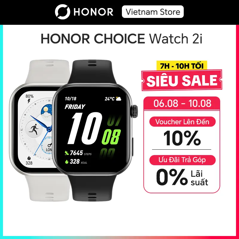 Đồng hồ thông minh Honor CHOICE Watch 2i, Màn hình 1.85 " AMOLED, Pin 14 ngày, Nghe gọi Bluetooth, Bảo hành 12 Tháng