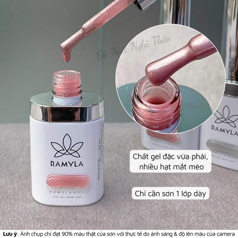 Set sơn gel mắt mèo thạch anh RAMYLA 12 màu [Tặng kèm nam châm chữ nhật+thanh tạo mắt mèo trái tim] 6