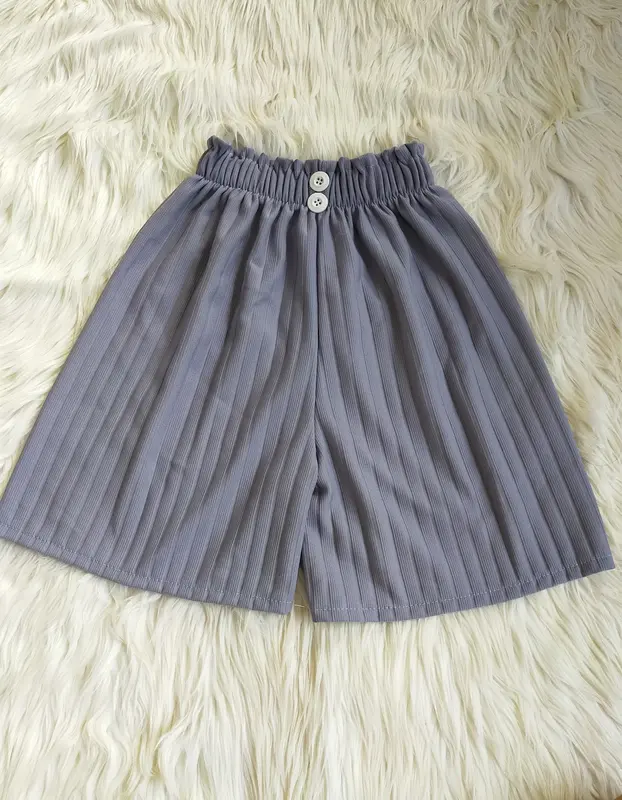 Hotpants Anak Perempuan Bahan Knit Usia 4-12 tahun Celana Fashion Kulot Pendek Santai 5
