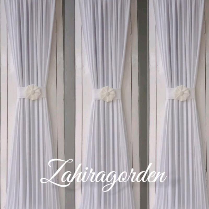 Gorden Kupu-kupu Ikat Pita Jendela Minimalis - Lebar Kain 80cm - Bonus Stik 4