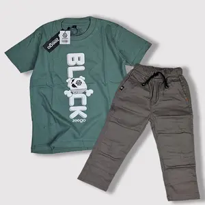 Baju distro Setelan kaos celana chinos panjang anak usia 3 4 5 6 7 8 9 10 11 12 tahun laki laki Motif Termurah Di Indonesia