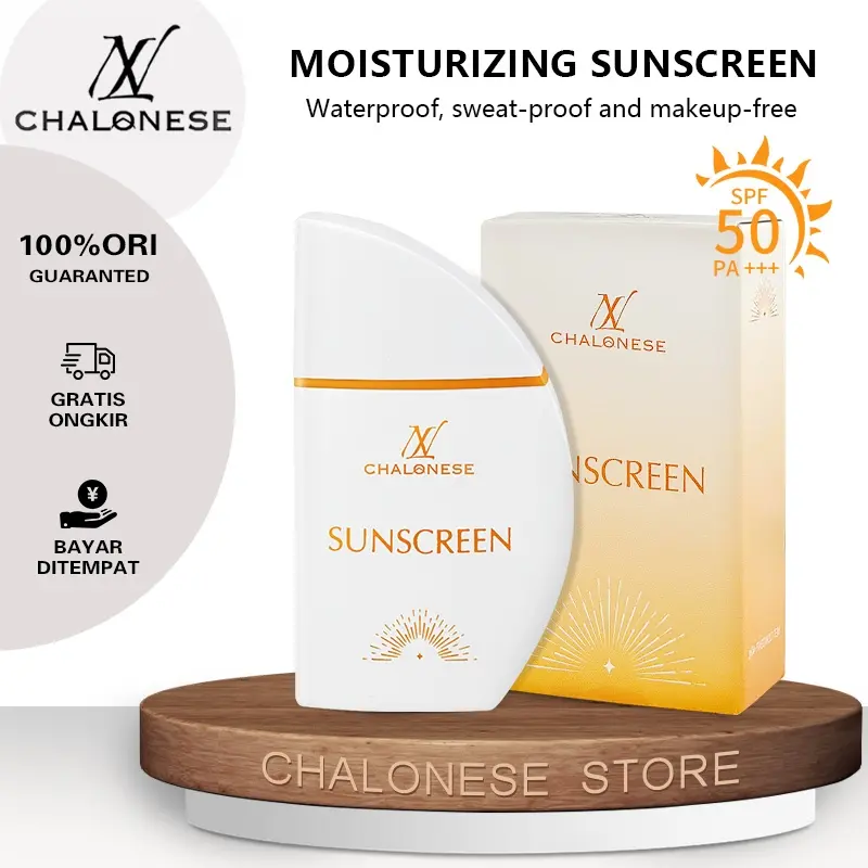 CHALONESE sunscreen wajah SPF 50 PA +++ mencegah penyamakan dan sengatan matahari /sunscren/Sunscreen Gel 50ml