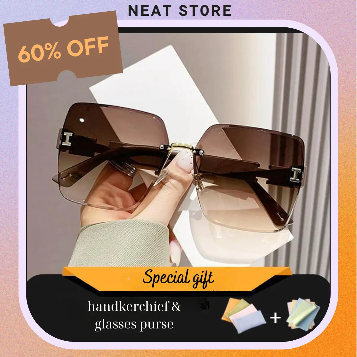 Gradient Color Sunglasses for Women Driving Travel Fashion shading eyewear Sunglasses spek mata