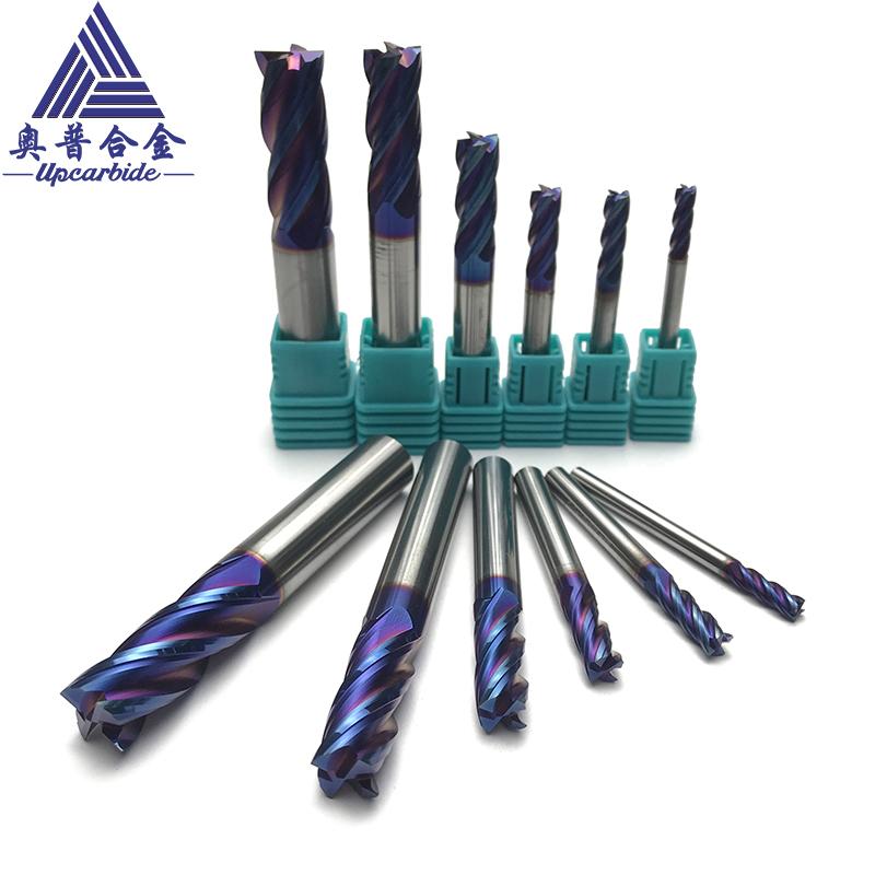 55HRC 4 Flutes Full Sizes Tungsten Carbide Flat End Mills 3