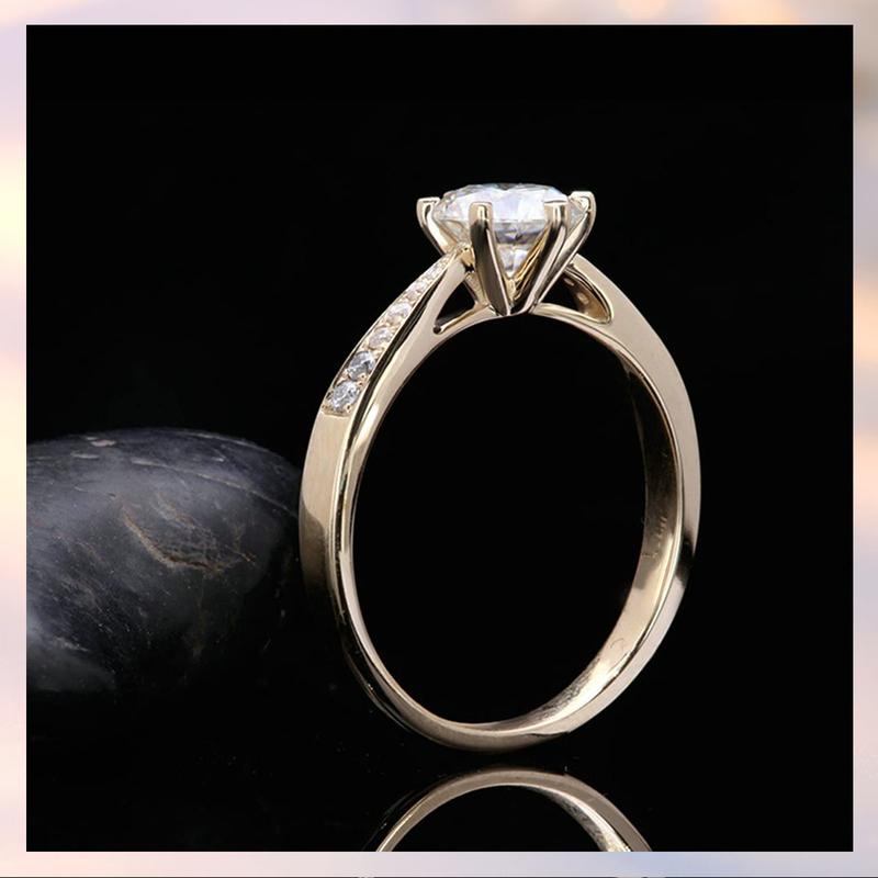 Product Introduction of Nhẫn Đính Hôn Moissanite Tổng Hợp, 0,5 / 1,0 Carat, Dành Cho Nữ, Với Giấy Chứng Nhận, Thích Hợp Làm Quà Tặng Kỷ Niệm Và Sinh Nhật, Chỉ 186 5