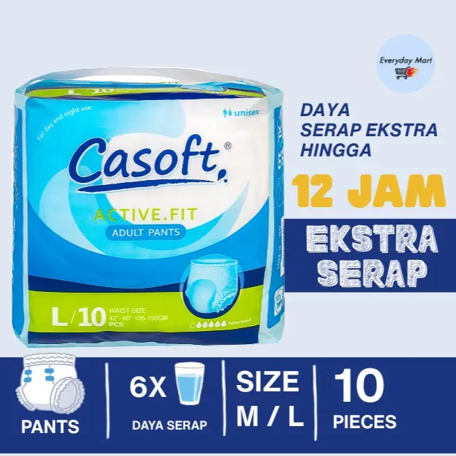 Popok Celana Dewasa Ekstra Serap 10 PCS - M/L - Adult Diaper Pants