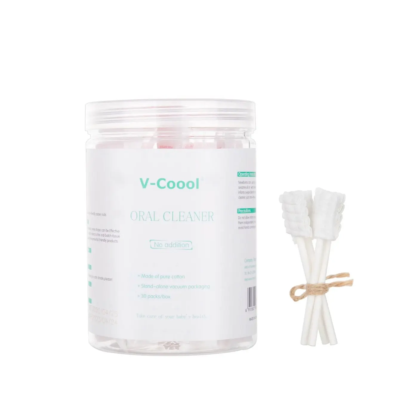 V-Coool Disposable baby Oral cleaner 30pcs Tongue cleaner Newborn toothbrush