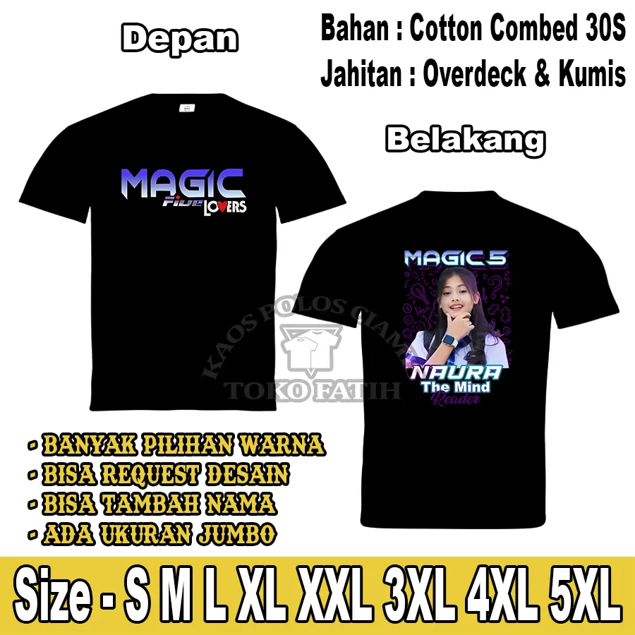 Kaos Dewasa Magic 5 Lovers Naura The Mind Reader  Lengan Pendek Combed 30S