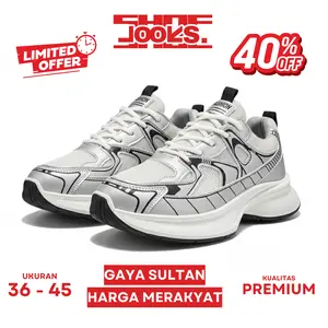 Sepatu Sneakers Casual Unisex L-1965 Pria Wanita Nyaman Ringan Empuk Cocok Harian Daily Wear