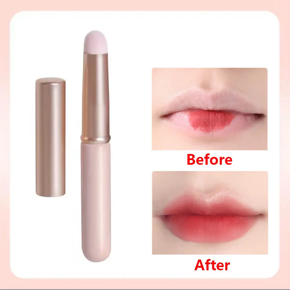 Fashion Mini Lipstick/Concealer Makeup Brush Soft Lip Brush with Lid