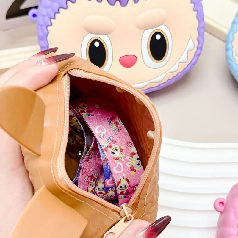 [Mskshop] Tas Selempang Anak LABUBU VIRAL Tas Motif 3D Rubber Sebaguna dan Tahan Air 4