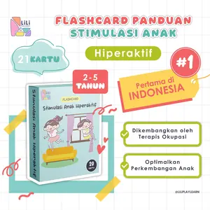 Lili Play Learn - Flashcard Stimulasi Anak Hiperaktif - Anak Usia 2-5 Tahun ( Kartu Edukasi Anak Hiperaktif, Sulit Fokus, Dan Banyak Gerak)