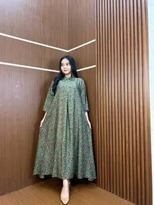 Gallery Hawet - Melisa midi dress rayon/ Melisa midi kerah