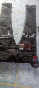Product Review of Celana jeans denim pria motif sobek straigh slim ripped Stretch Panjang Fit Slimfit Skinny from a**y 0