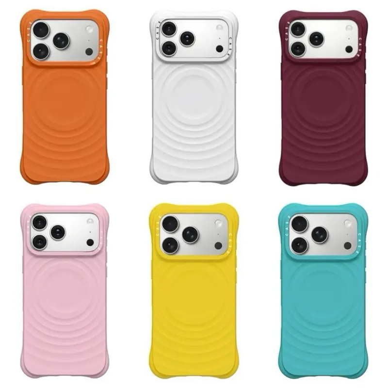 LILSISTERSTUFF | Premium Round Ripple Magnetic Wireless Case Compatible for iphone (13 14 15 16 17 PRO PLUS PROMAX)