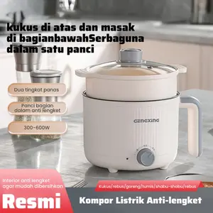 Panci Listrik Serbaguna 3 in 1: Rice Cooker, Penggorengan Anti Lengket & Steamer - Portable, Multifungsi untuk Kos, Travel, dan Rumah Tangga