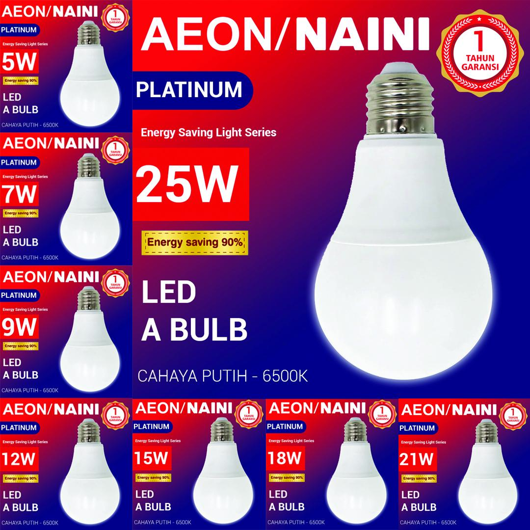 Lampu LED Platinum Bulb 5w 7w 9w 12w 15w 18w 21w 25w Cool White E27 SNI Lamp