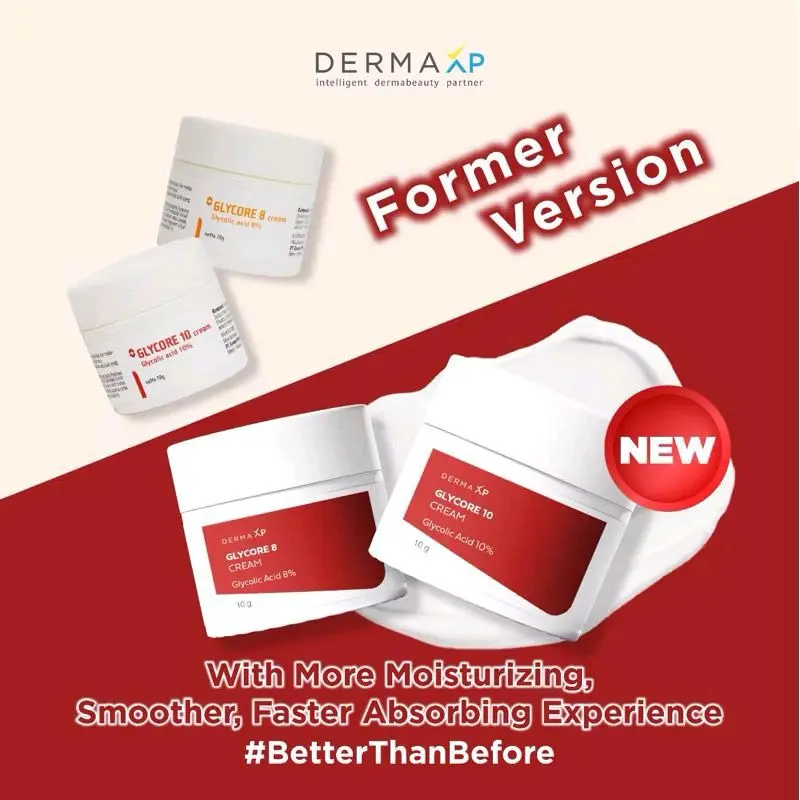 ORIGINAL GLYCORE CREAM 8% & 10% memudarkan flek, mengencangkan mencerahkan
