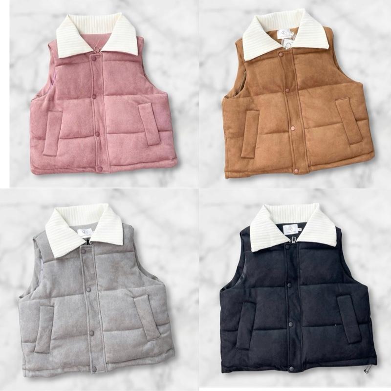 Áo Phao Gile Nữ Vải Da Lộn Mềm - 4 màu dễ mặc có dây rút Thời trang nữ .