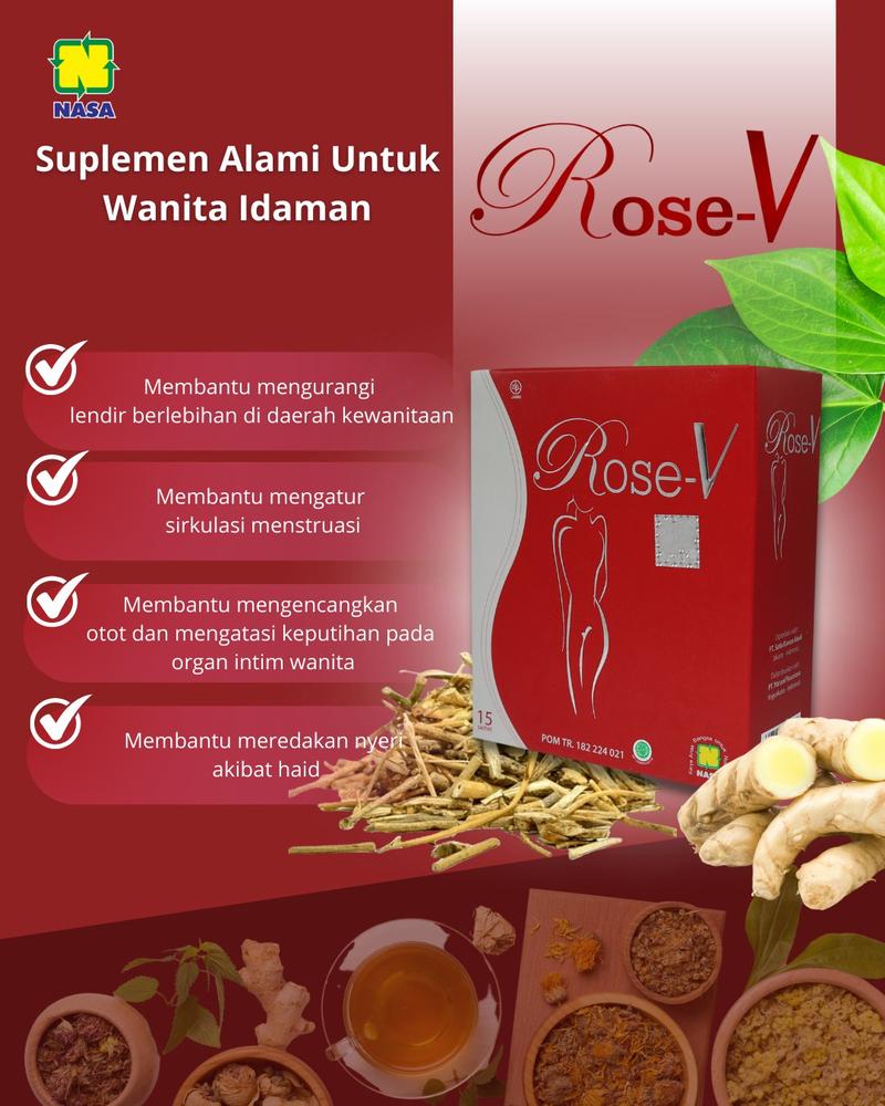ROSE V NASA ORIGINAL - Mengurangi lendir berlebih pada daerah kewanitaan