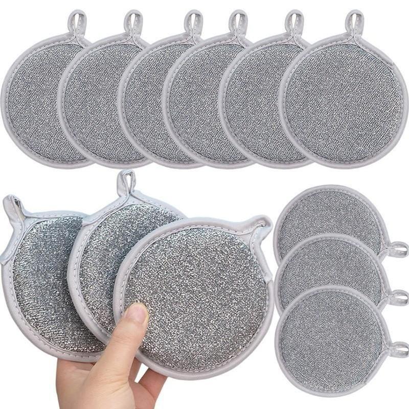 Sét 5 Miếng Bọt Biển Rửa Bát Đĩa Tạo Bọt 3 Lớp, Miếng Cọ Xoong Nồi Đa Năng