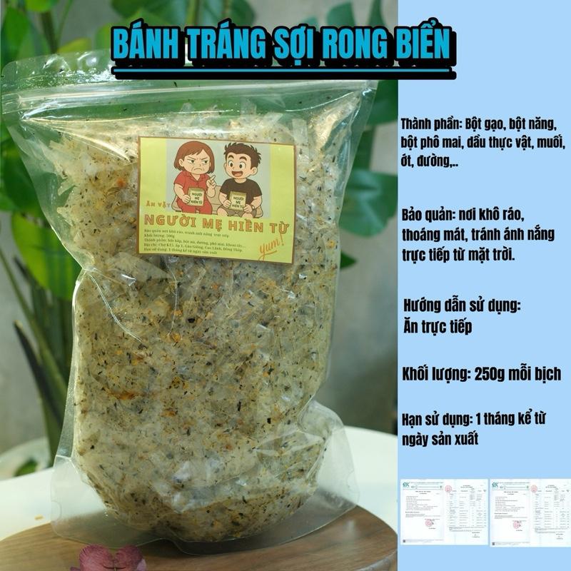 500gr Bánh Tráng Sợi Rong Biển Cháy Tỏi Người Mẹ Hiền Từ