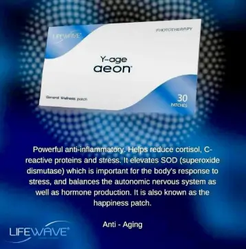 The LifeWave Y-Age Aeon patch is a topical phototherapy patch that